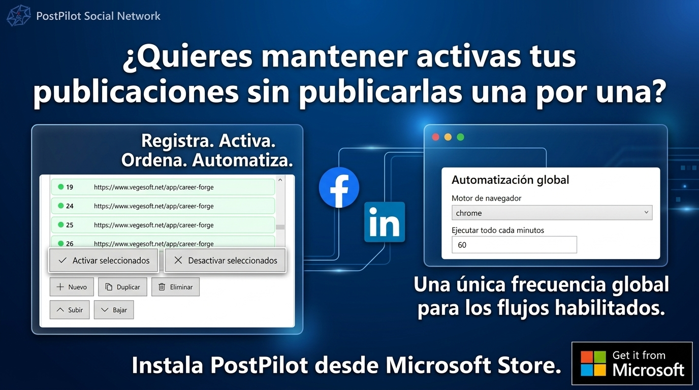 PostPilot Social Network · Microsoft Store · Campañas