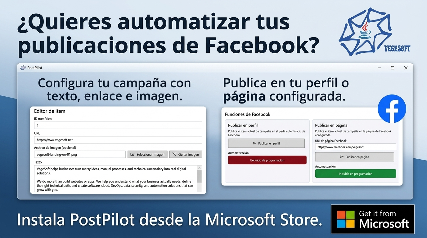PostPilot Social Network · Microsoft Store · Facebook